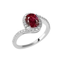 Anello Gazzola Donna in Oro bianco Rubino 0.60 Ct S-CSFROQ1740R-NG - S-CSFROQ1740R-NG